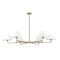 Z-Lite Leila Chandelier, 6-Light, 63 In.W x 10.75 In.H, Luxe Gold/White Linen 744-63R-LG - alternate 2